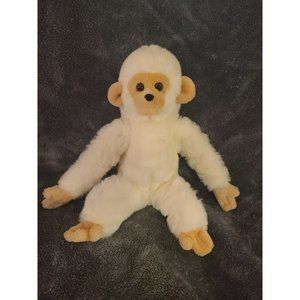 Vintage Gund 1980 White Monkey Ape Chimp Plush Stuffed Animal Sitting 12" Tall